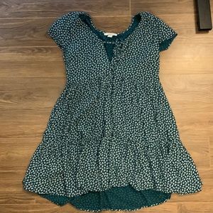Green floral dress